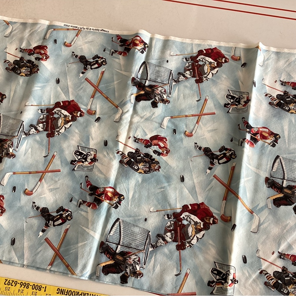 Ice Hockey Fabric-Vintage